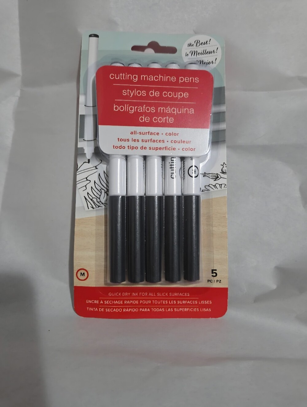 Cutting Machine Pens - Black Ink, 5-Pack